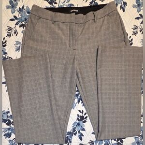 Express Columnist Stretch Barely Boot Pants Size 10R Mid Rise 32” Inseam Plaid